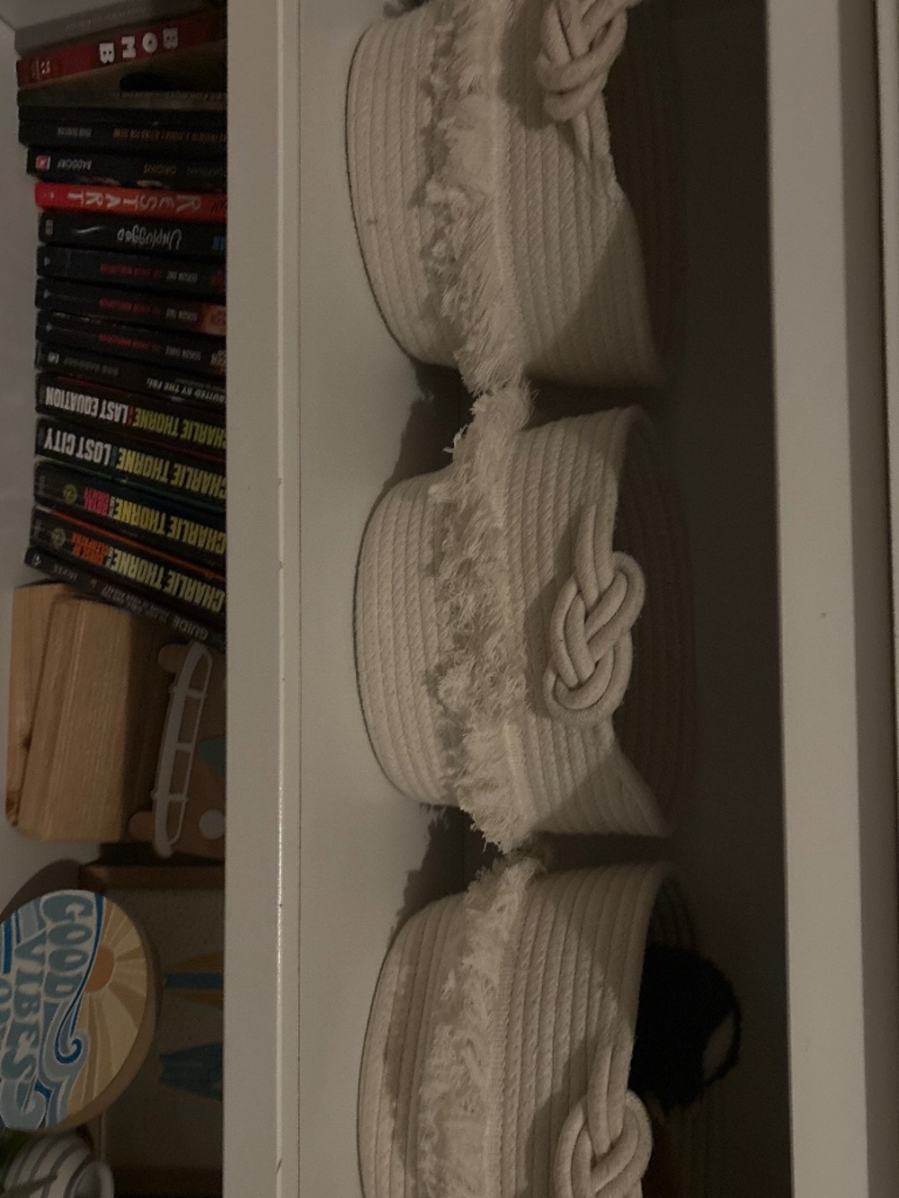 Set of 3 pillowfort woven storage baskets